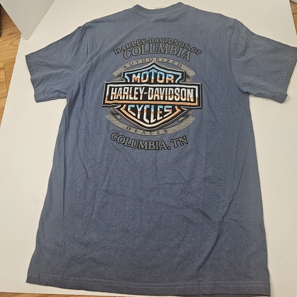 Harley-Davidson T-Shirt Vtg M Made In USA Eagle Columbia‎ TN Mule Capital - Picture 5 of 6